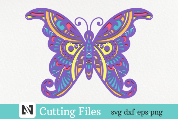 3D Butterfly Mandala SVG for Shadow Boxes & Creative Selling