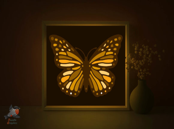 3D Butterfly Shadow Box SVG for Cozy Craft Creations