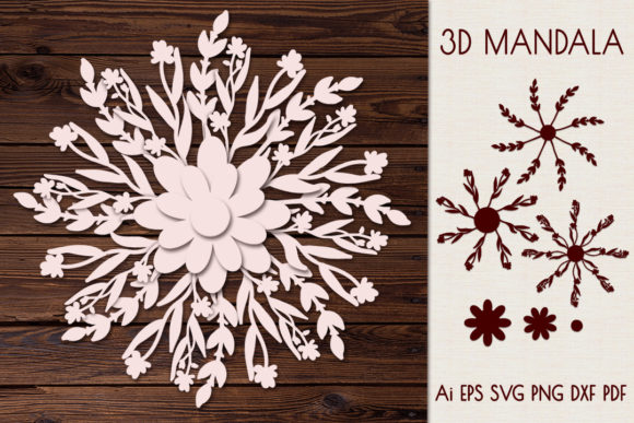 3D SVG Spring Mandala: A Versatile Design for Local Branding