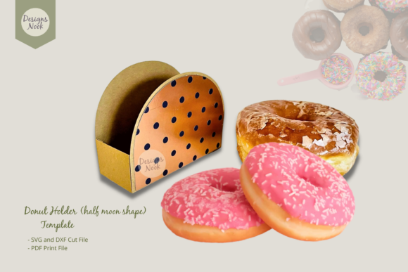 Donut Holder Template – 3D SVG Box Design for Creative Sellers