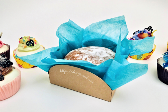 Donut Tray, Donut Holder, Cookies Tray: A 3D SVG Design for Sweet Branding Moments