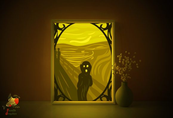 Edvard Munch the Scream Light Box: A 3D SVG Shadow Box for Bold Editorial Design
