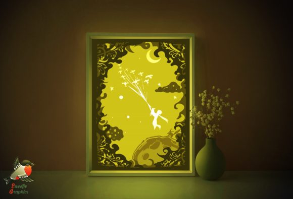 Little Prince Shadow Box Template: A 3D SVG Design for Cozy Brand Storytelling