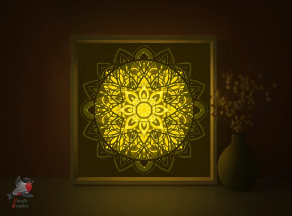 Mandala Pattern Light Box Template: 3D SVG Review