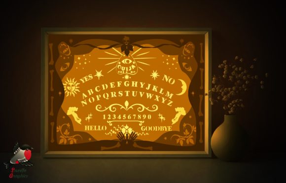 Ouija Board Light Box Halloween Template
