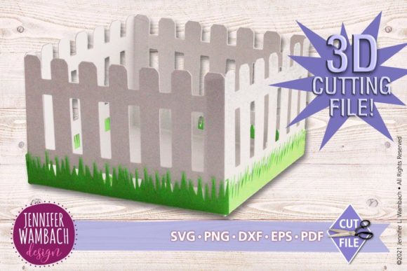 Picket Fence Basket: A 3D SVG Gift Box for Spring Content Design