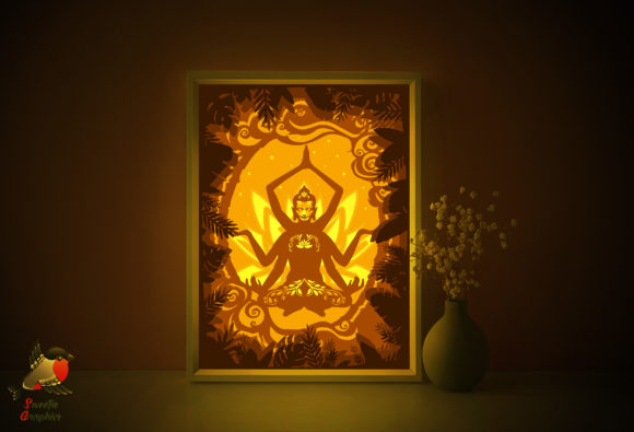 Shiva Silhouette 3D Light Box Template Review