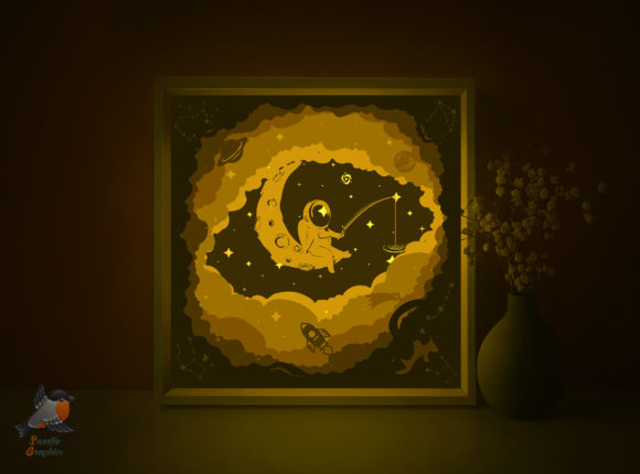 Spaceman Cosmonaut Lightbox 3D SVG Review